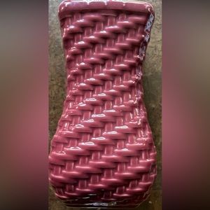 Longerberger basketweave Paprika vase.